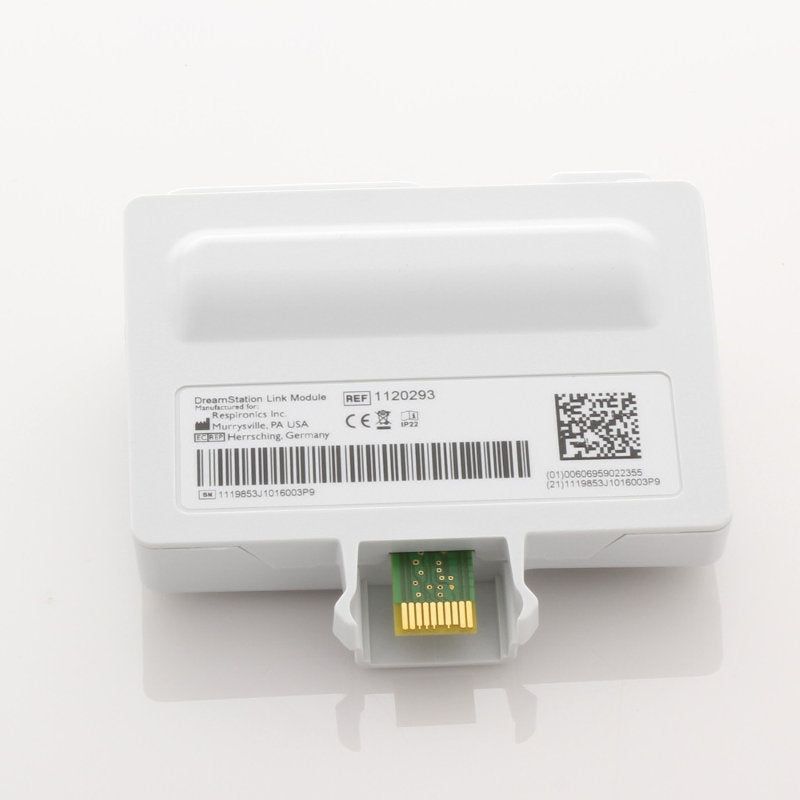 Dessus du module Philips DreamStation Link avec marquage CE et REF 1120293.