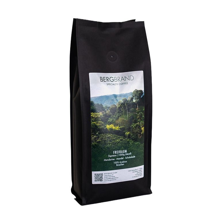 Sachet noir BERGBRAND avec logo et informations sur le produit.