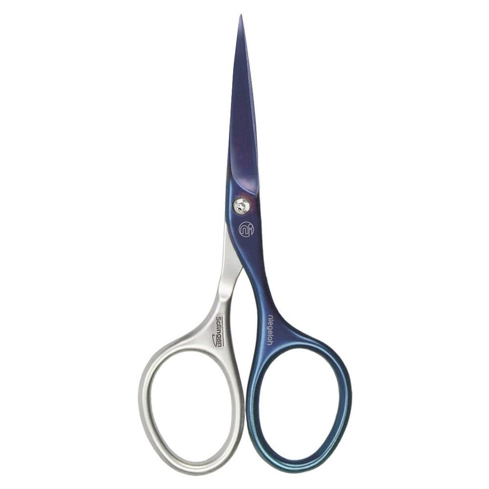 Niegeloh Solingen Baardschaar Inox stijl Titanium, staalblauw