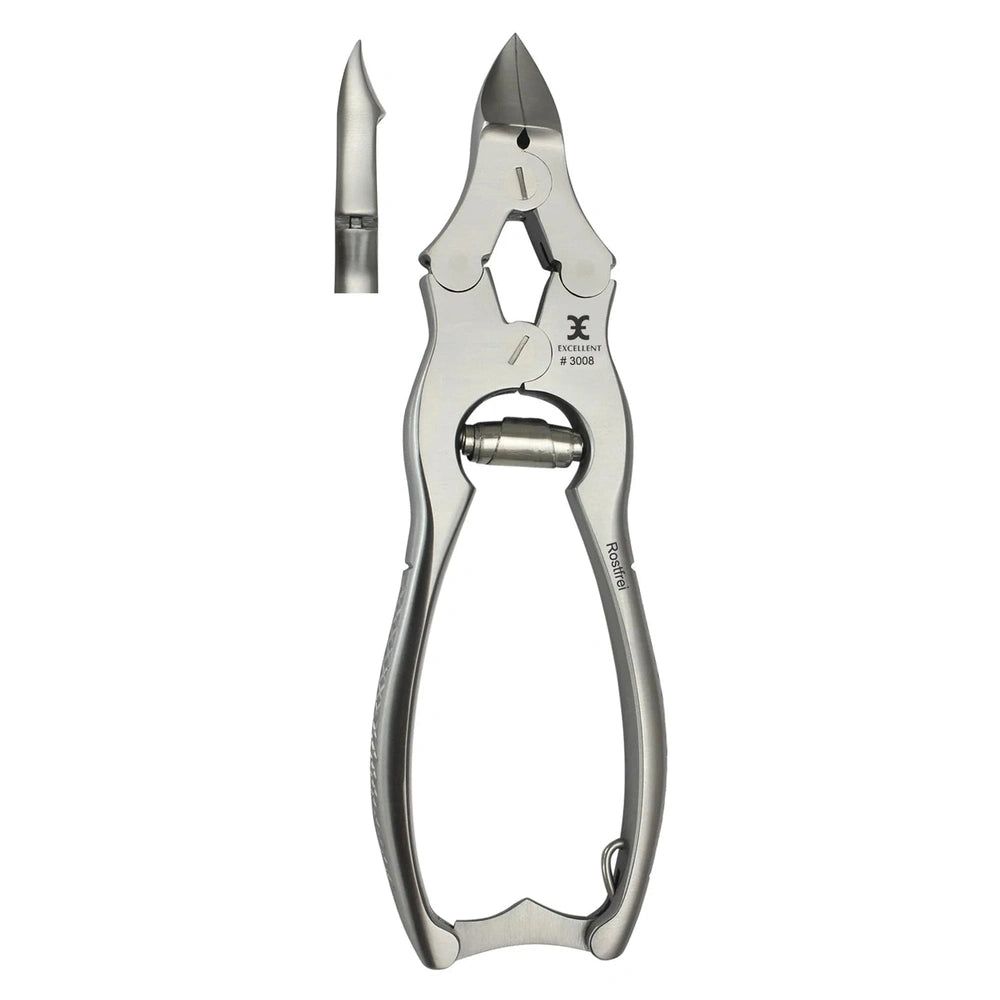 Nagelknipper van roestvrij staal met aparte opzetstuk, model #3008.
