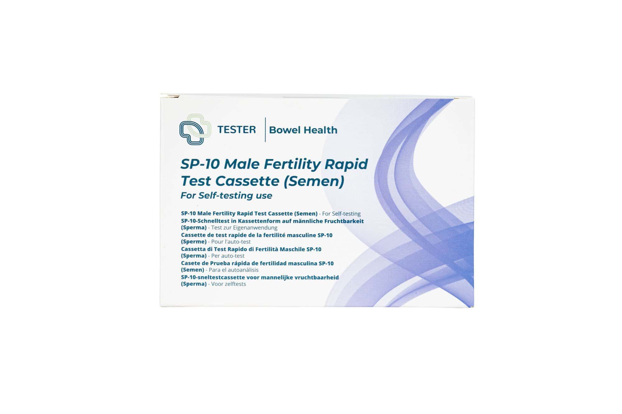 Verpakking van de SP-10 Mannen Vruchtbaarheidstest Cassette (Sperma). Voor zelftesten.
