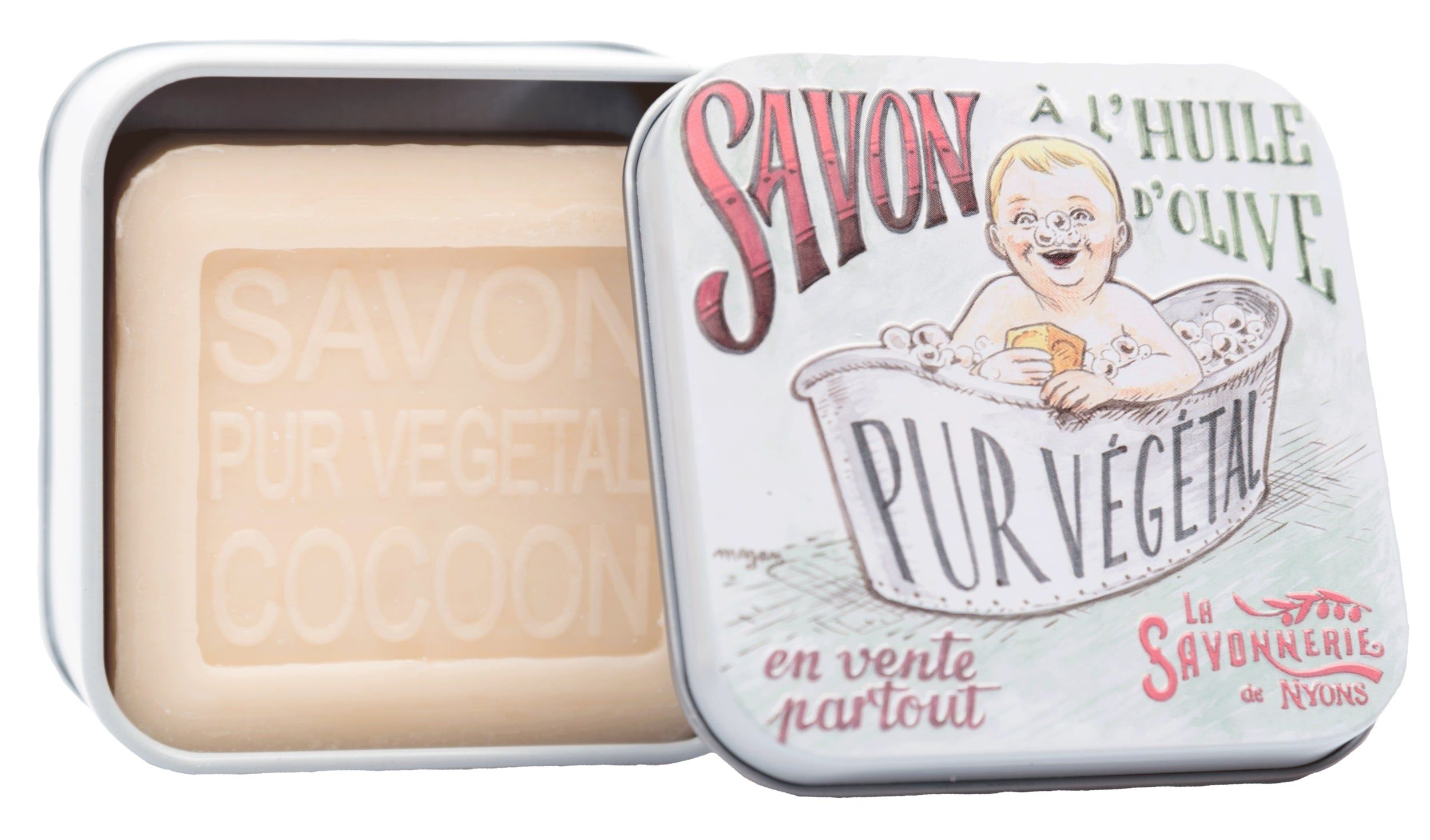 La Savonnerie de Nyons - Coffret métal avec savon "Bain bébé"