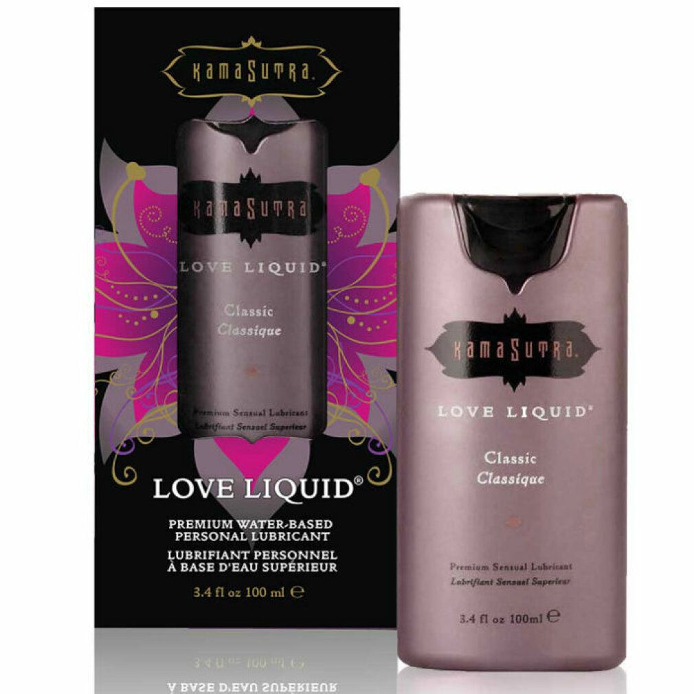 Flasque et emballage Kama Sutra Love Liquid Classic. Lubrifiant à base d'eau.