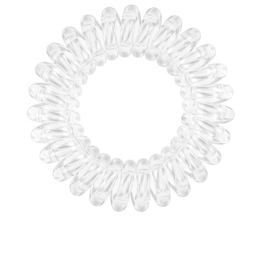 Élastique à cheveux spiralé transparent, individuel.