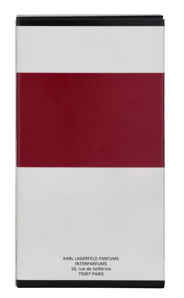 Verpakking Fleur De Mûrier Eau De Parfum Spray. Achterkant van de witte en rode doos met tekst.