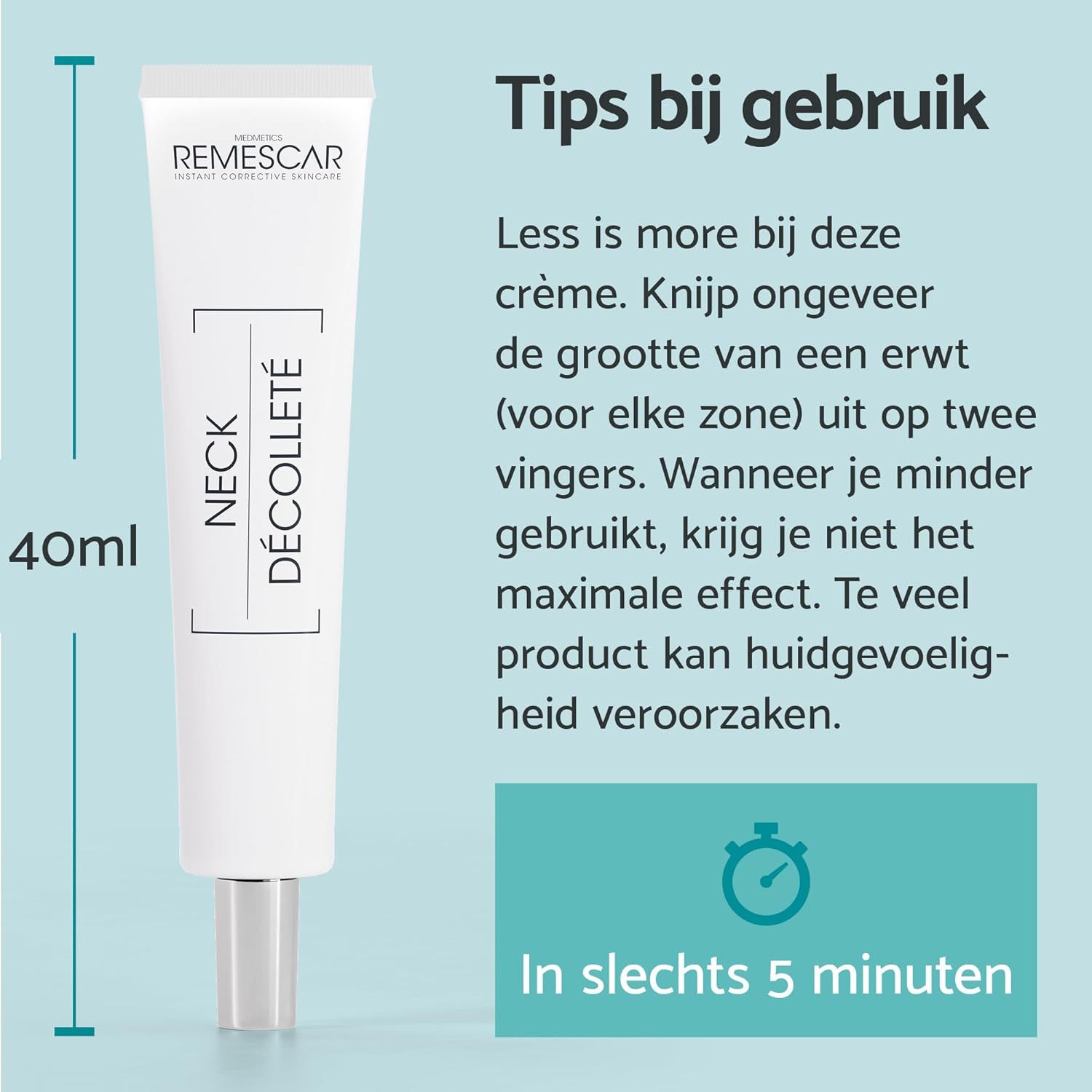 Remescar Neck Décolleté tube, 40ml.