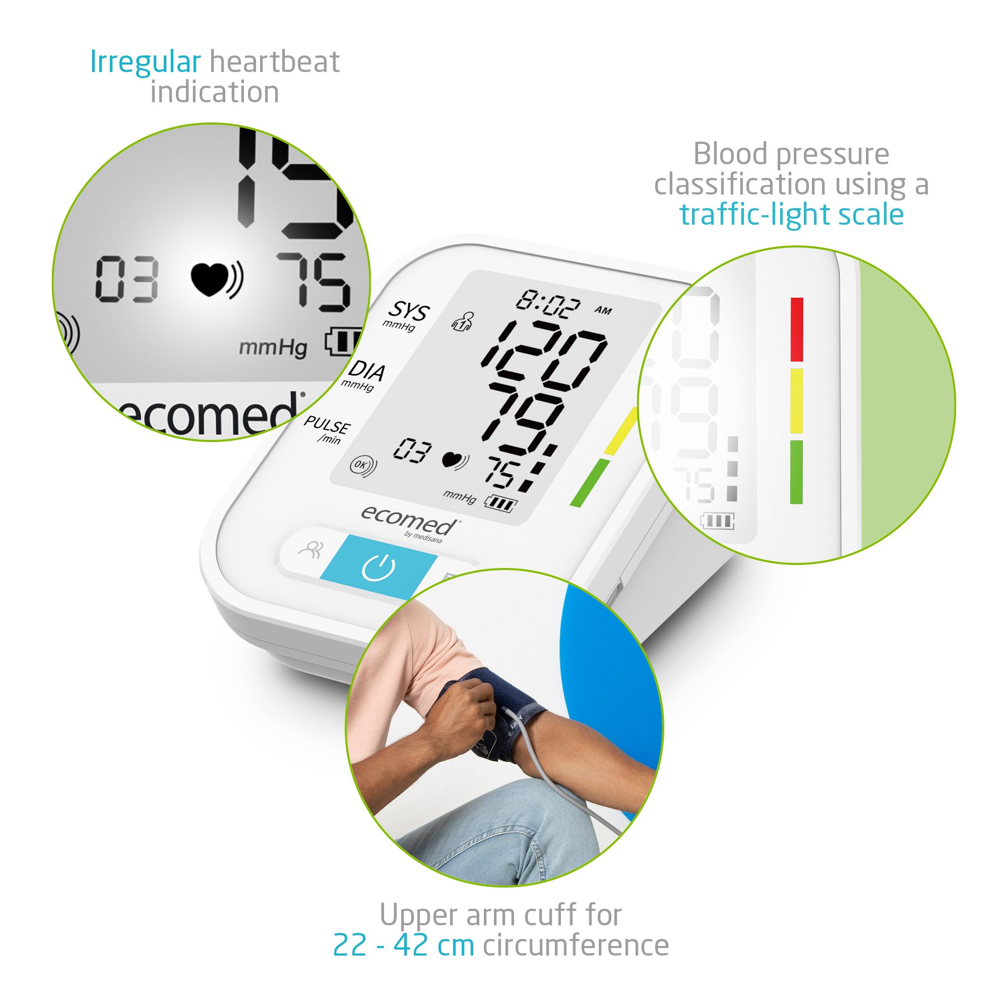 ecomed by medisana BU-95E Bloeddrukmeter voor de bovenarm