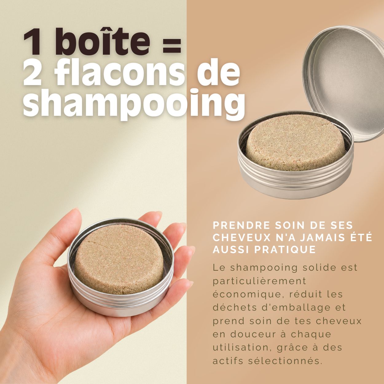 VitalizeNature Earth's Dew Barre de Shampooing – Pour cheveux secs à l’huile de ricin