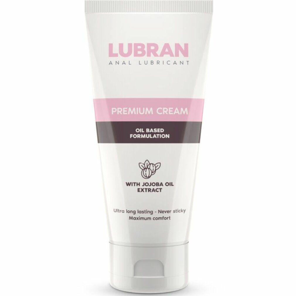 Tube avec Lubran Anal Lubricant, extrait d'huile de jojoba, crème premium, formulation à base d'huile.