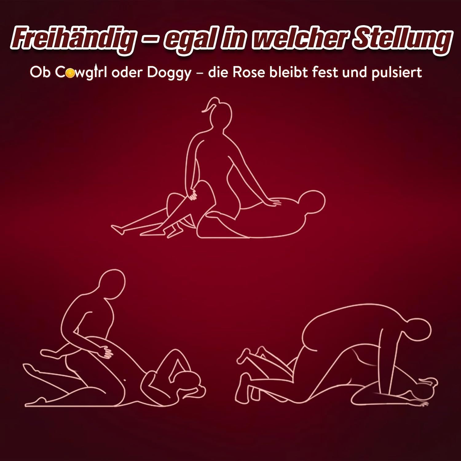 Illustraties van drie seksuele posities met schematische figuren.