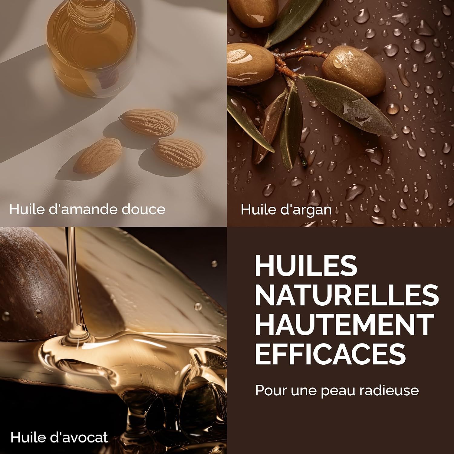 Huiles naturelles pour une peau radieuse, gommage PraNaturals.