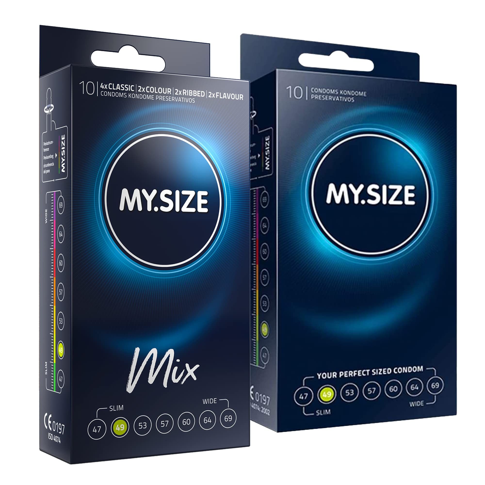 MY.SIZE Mix Préservatif Set Taille 2 49mm