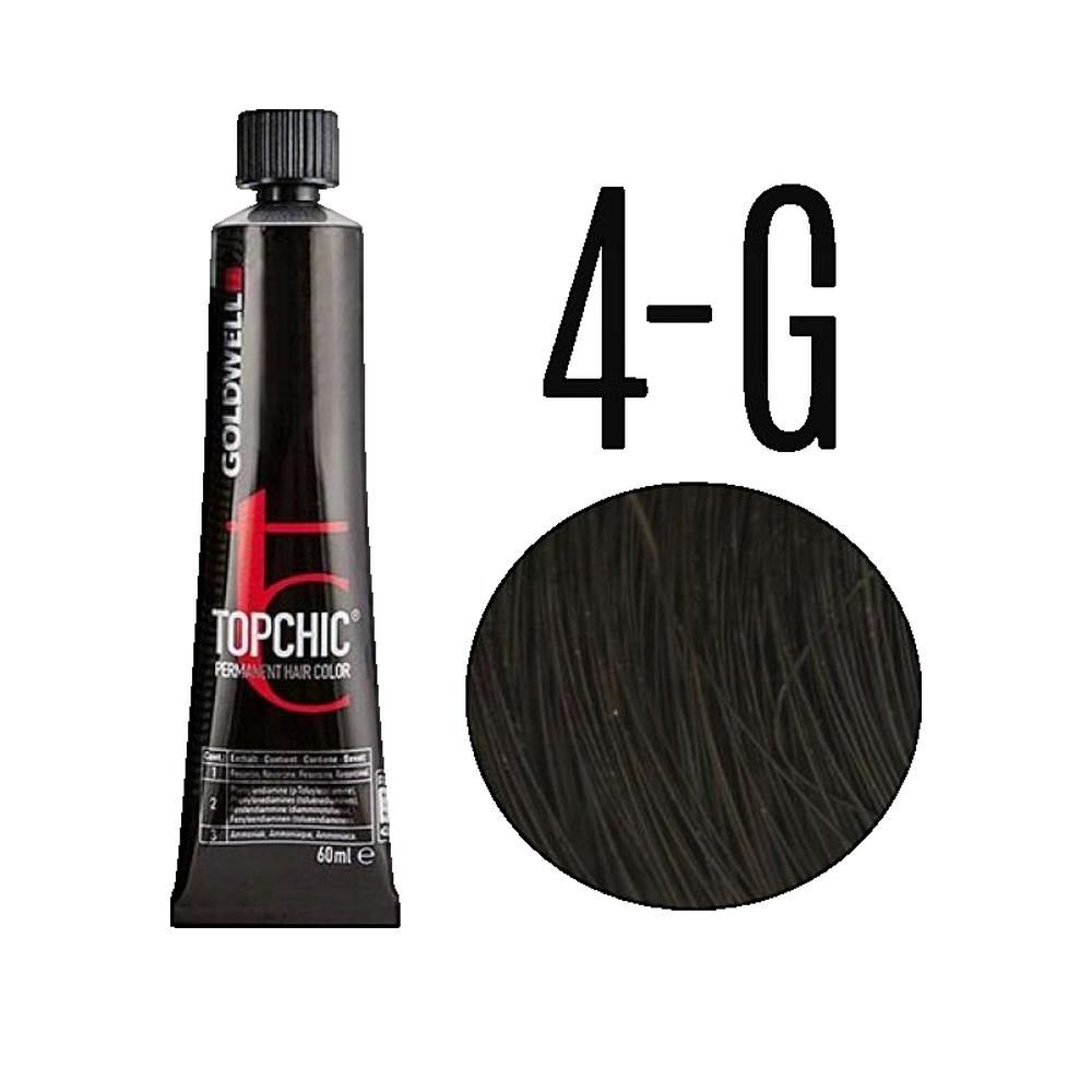 Goldwell Topchic 4-G, couleur permanente. Tube noir avec cercle de couleur. 60ml.