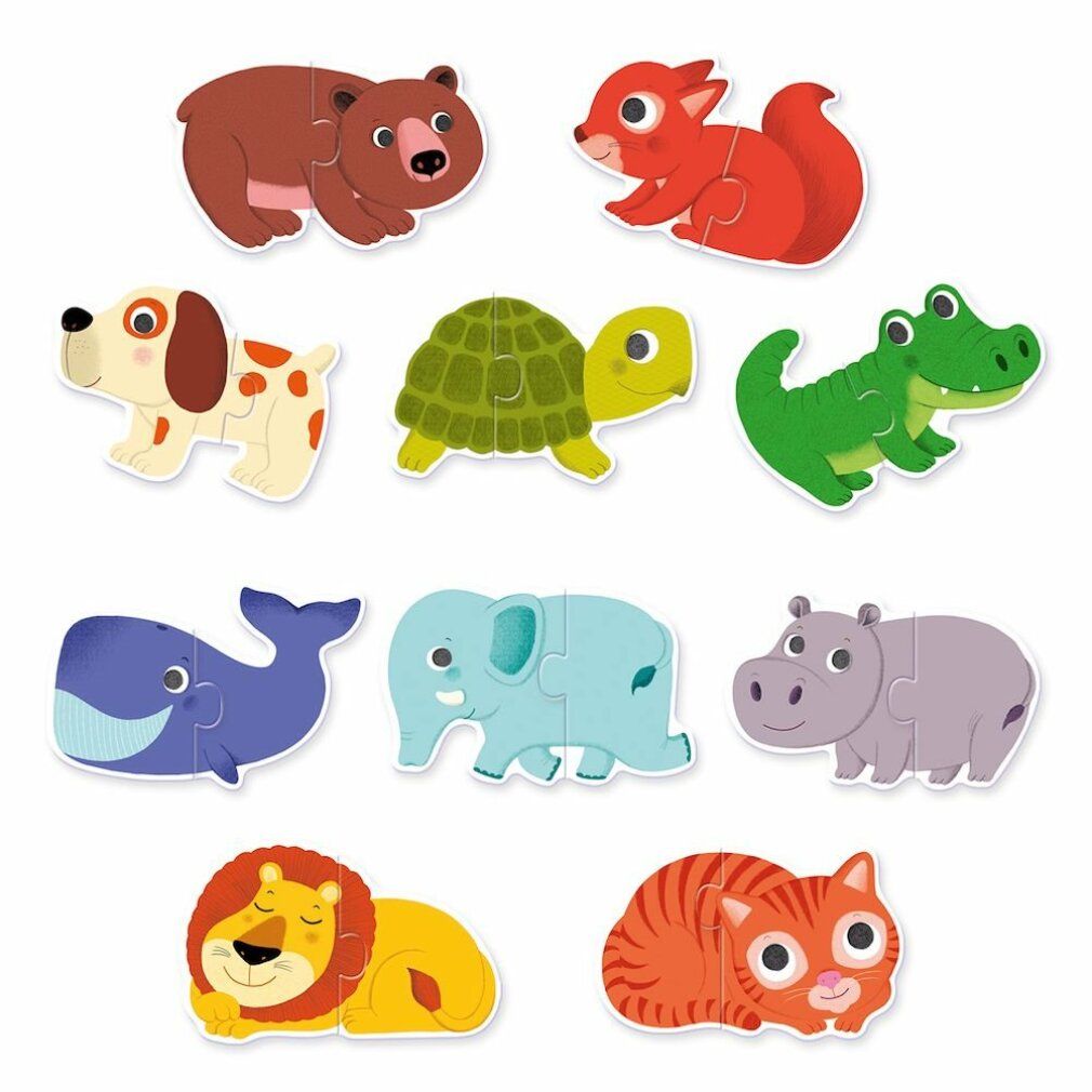 djeco Puzzeldieren 10x2