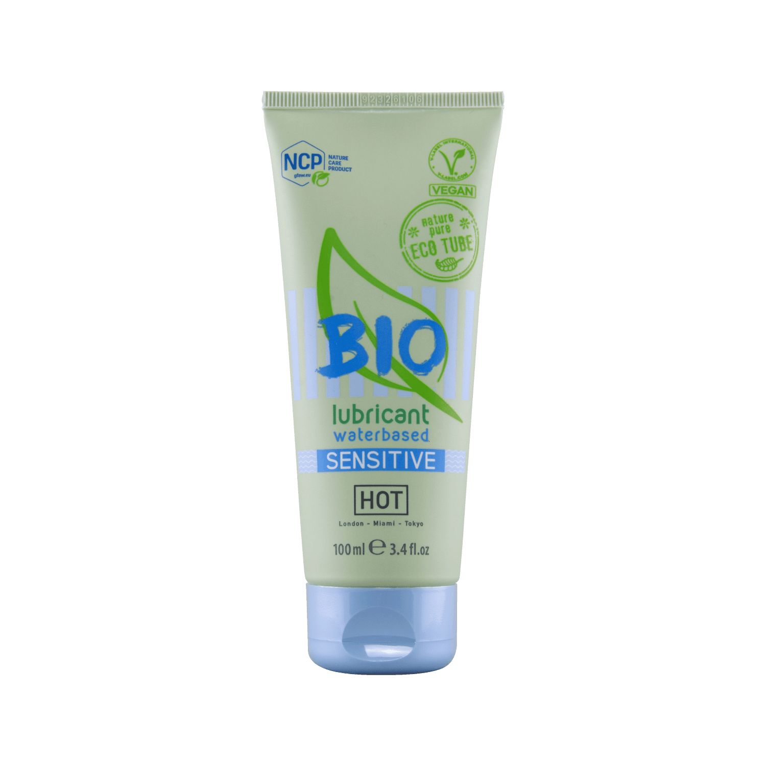BIO Sensitive glijmiddel, waterbasis, 100ml tube. Vegan en Natuur-keurmerk.