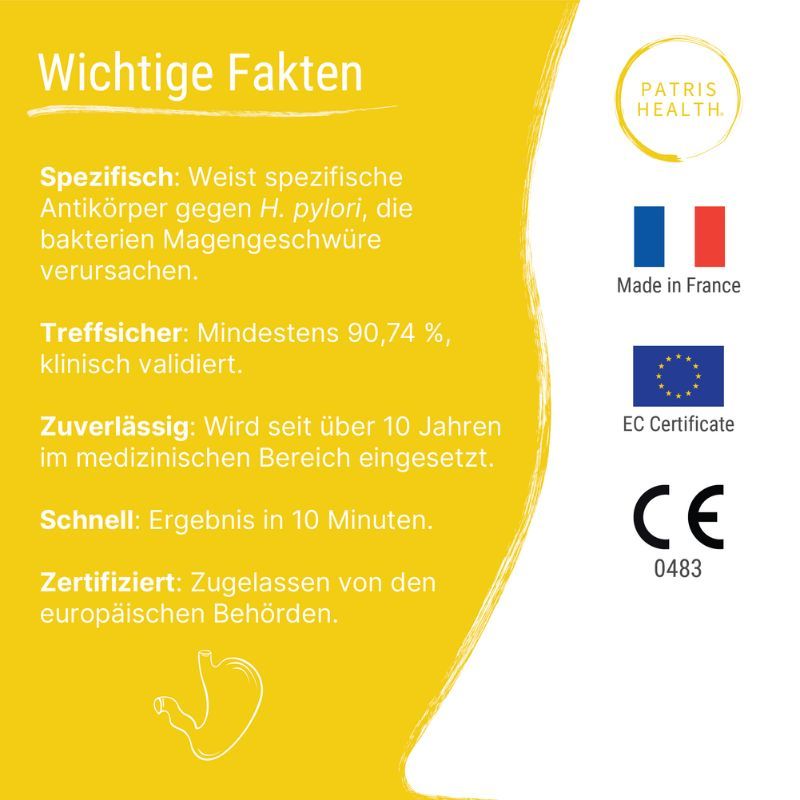 Belangrijke feiten over de test. Informatie over specificiteit, nauwkeurigheid, betrouwbaarheid, snelheid en certificering.