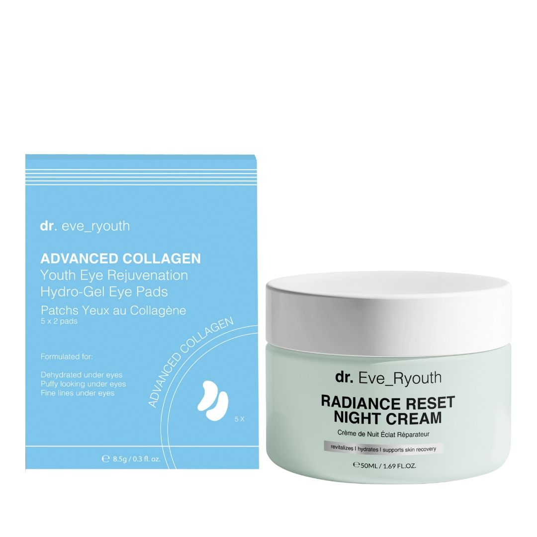 Dr. Eve_Ryouth Radiance Reset nachtcrème en Advanced Collagen oogpads.