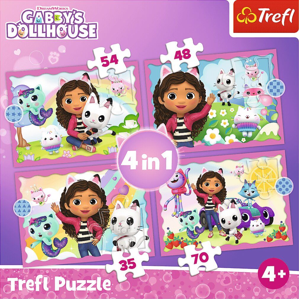 trefl Puzzel Gaby's Magic House 4in1 (35,48,54,70 stuks)