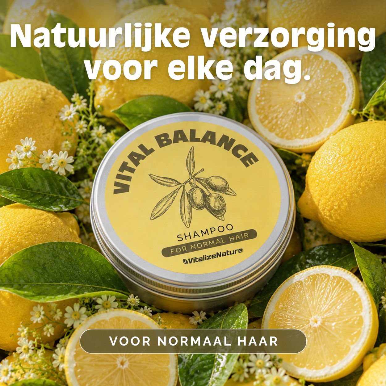VitalizeNature Vital Balance Shampoo Bar – Olijfolie & plantenextracten voor normaal haar