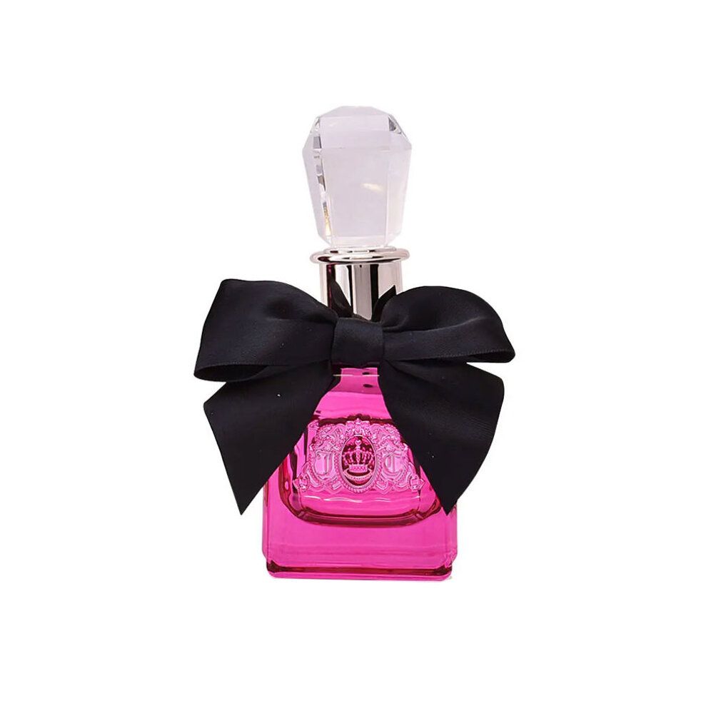 Flesje Viva La Juicy Noir Eau de Parfum met zwarte strik en kristallen dop.