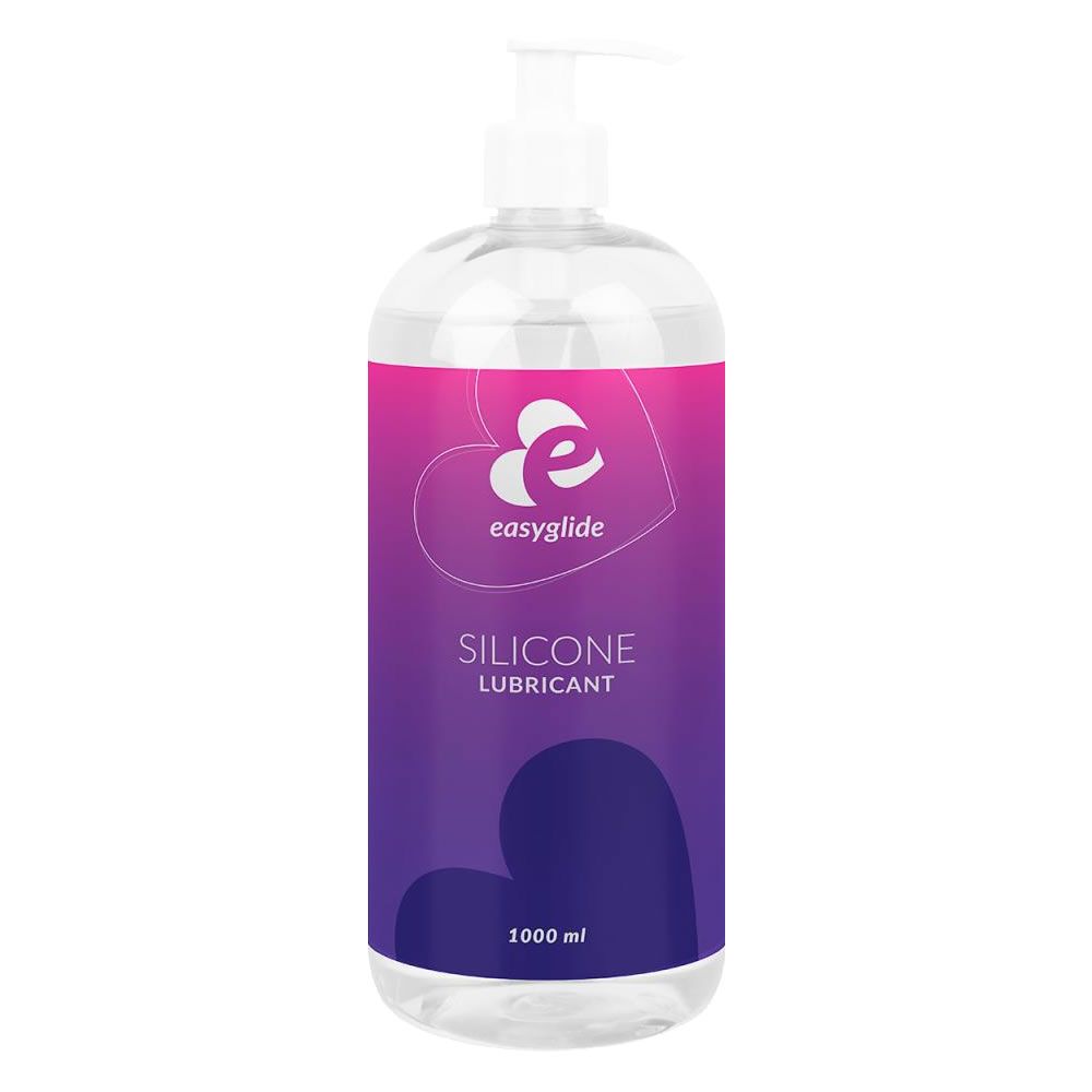 Transparante fles met doseerpomp. Etiket met logo en tekst SILICONE LUBRICANT. Volume: 1000 ml.