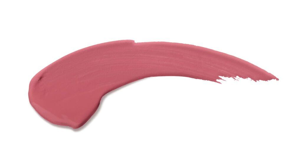 Uitgesmeerde vlek van lipfluid. Roze tint.