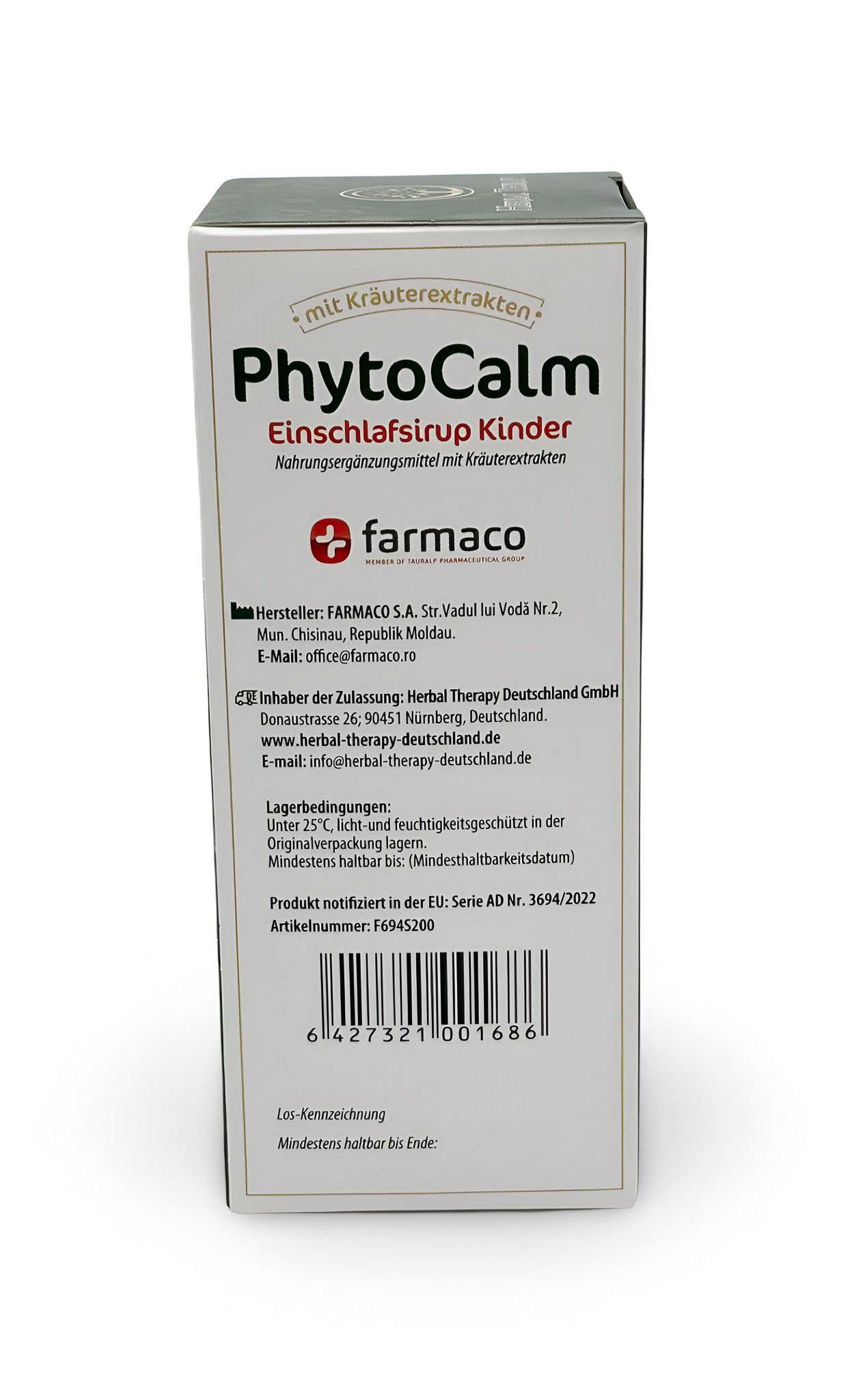 Herbal Therapy PhytoCalm Kalmerende en Slaapsiroop voor Kinderen