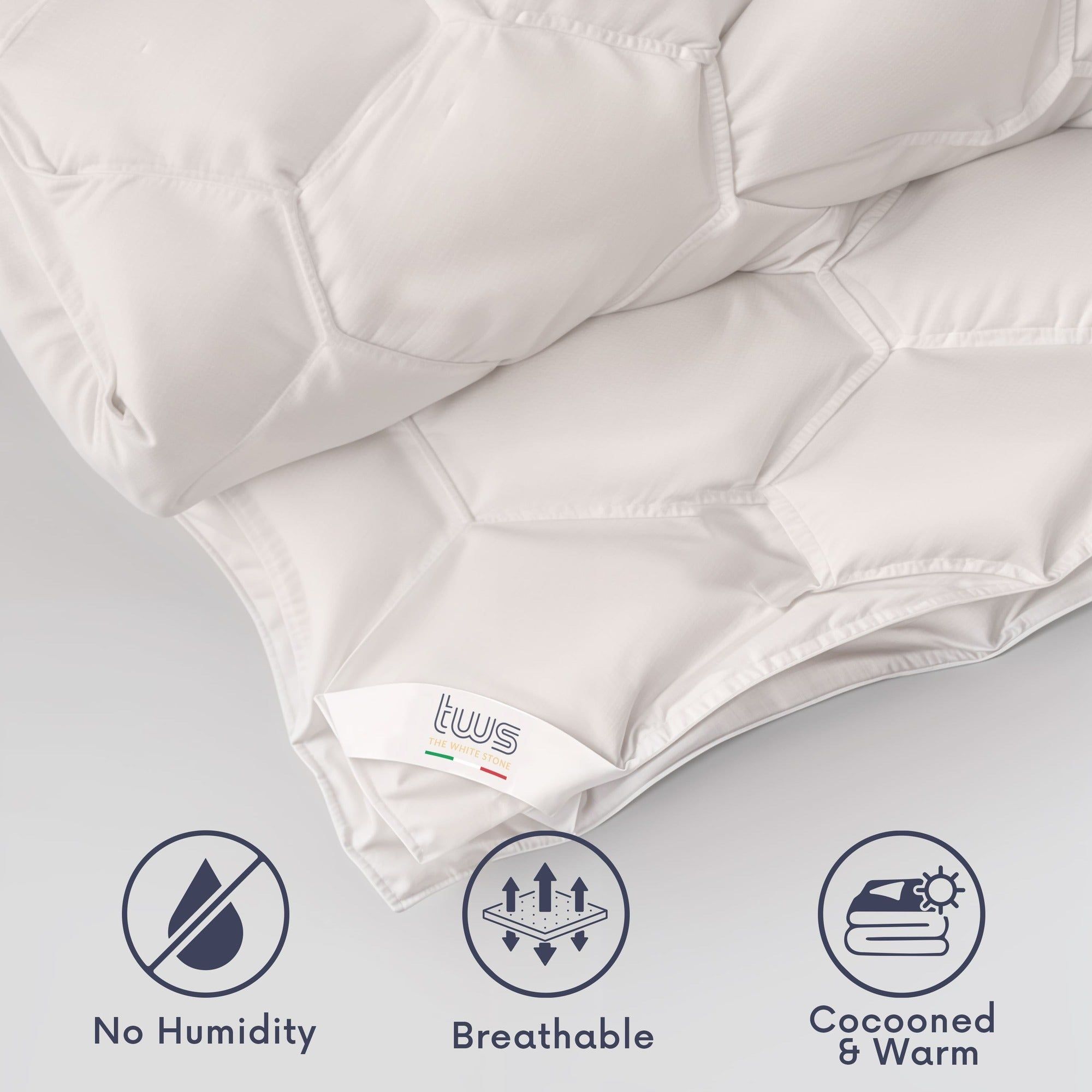The White Stone Winterdekbed 200x220 cm 400 g | Warme en Zachte Soft-Vulling