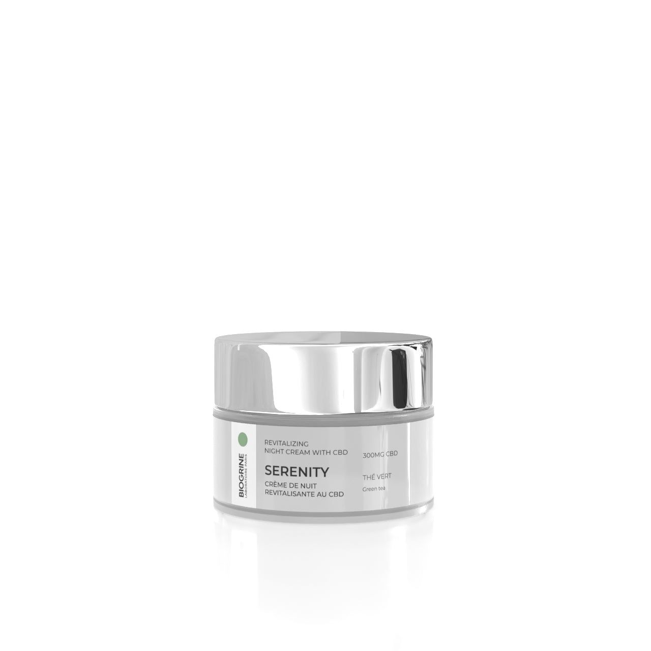 BIOGRINE "SERENITY" – Revitaliserende nachtcrème met CBD en groene thee
