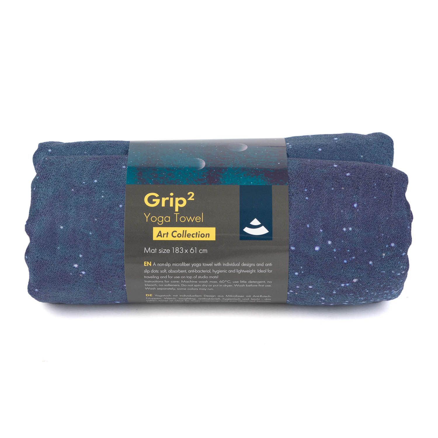 bodhi GRIP² Yoga Towel Art Collection, bleu nuit