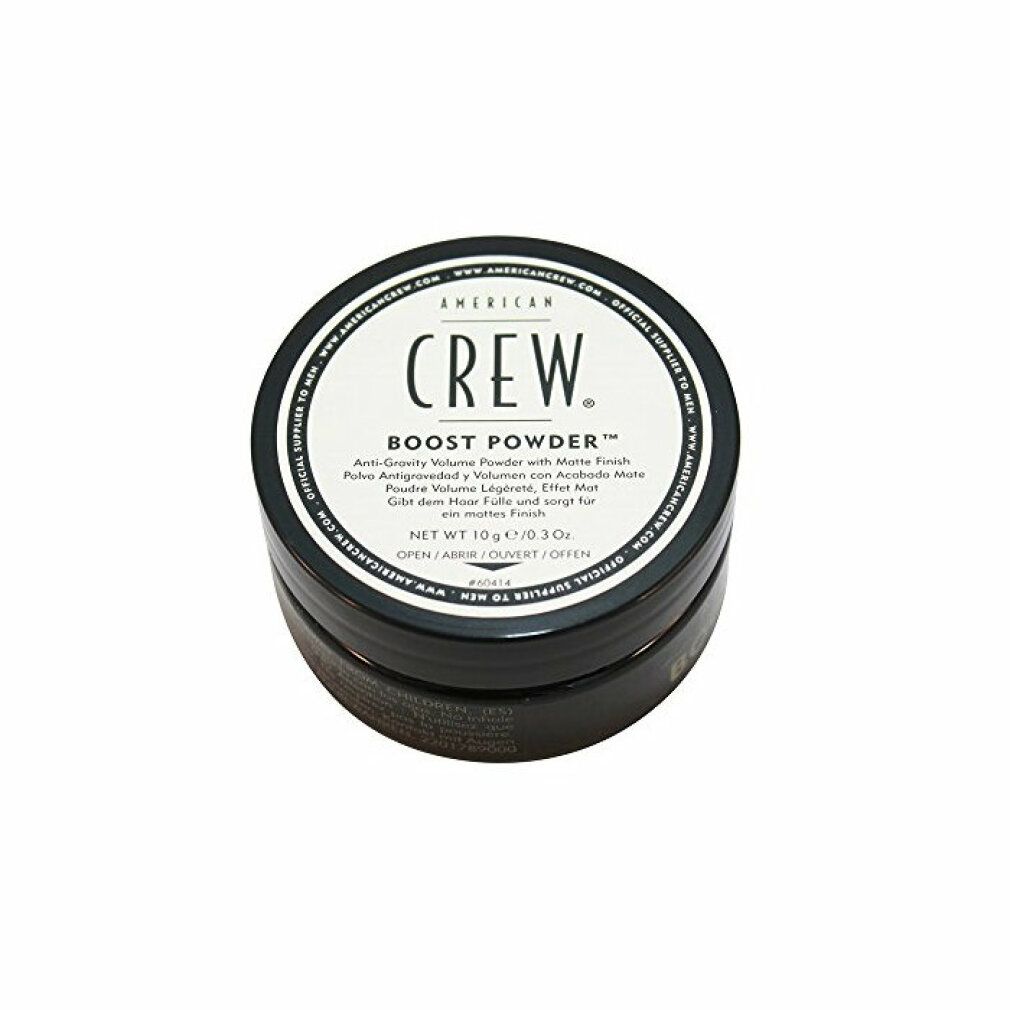 American Crew Boost Powder in een zwarte pot met witte belettering.
