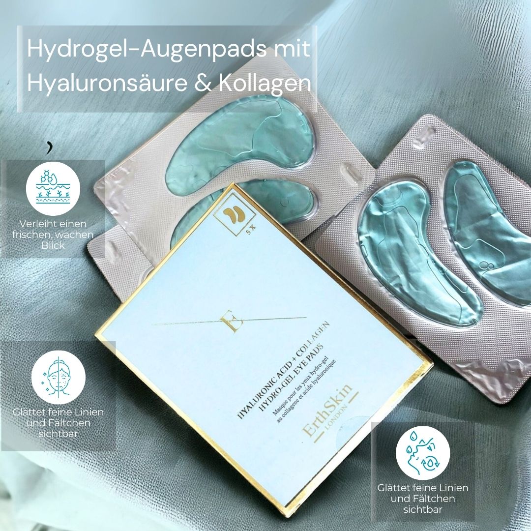 Erth skin london Coussinets pour les yeux à l'acide hyaluronique + hydrogel de collagène