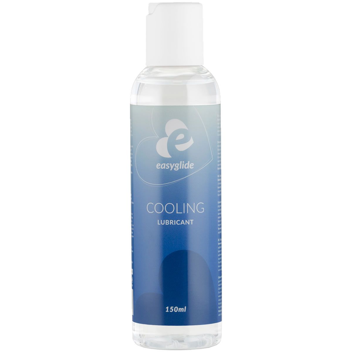 Transparante fles met witte dop. Opschrift 'easyglide Cooling Lubricant' en 150 ml.