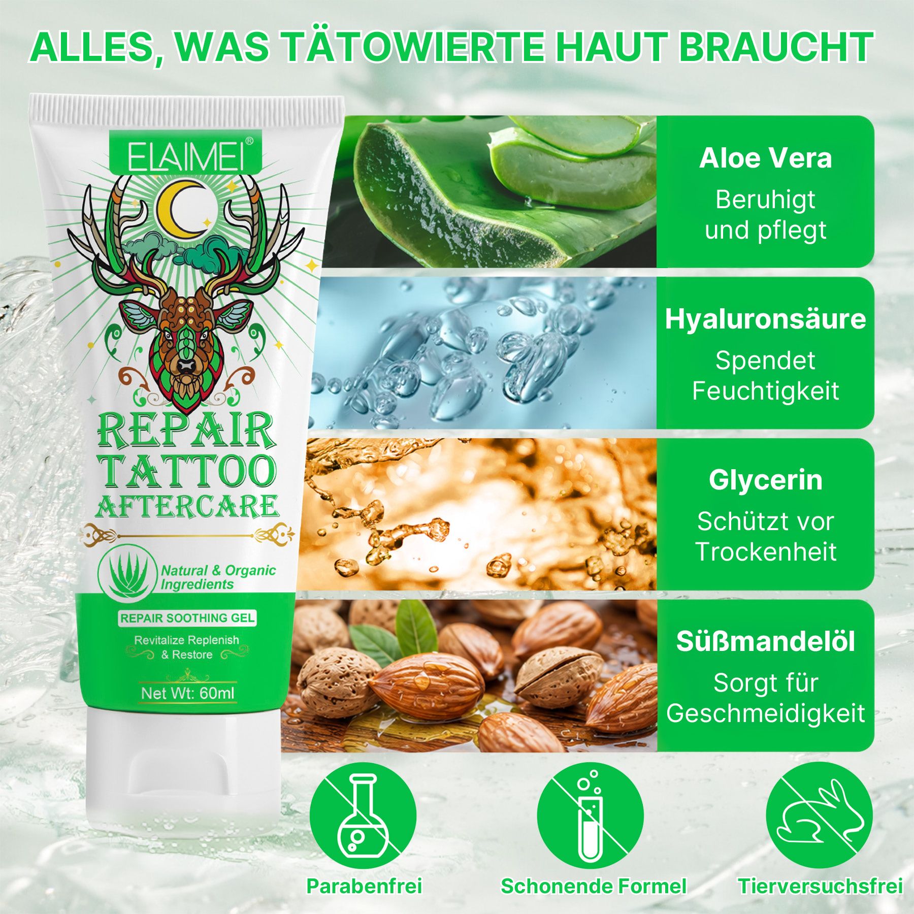 ALIVER Tattoo-crème voor nazorg van tatoeages