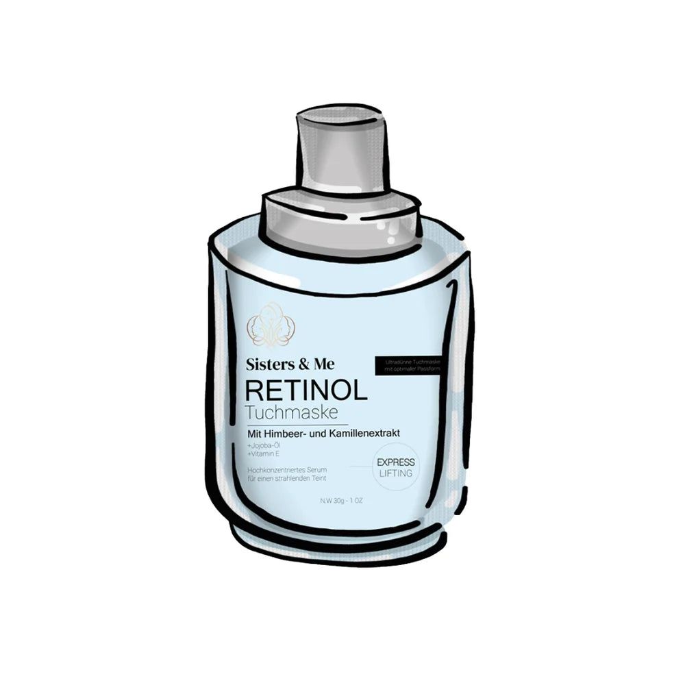Sisters & Me Retinol Tuchmasker met Frambozen- & Kamille-extract