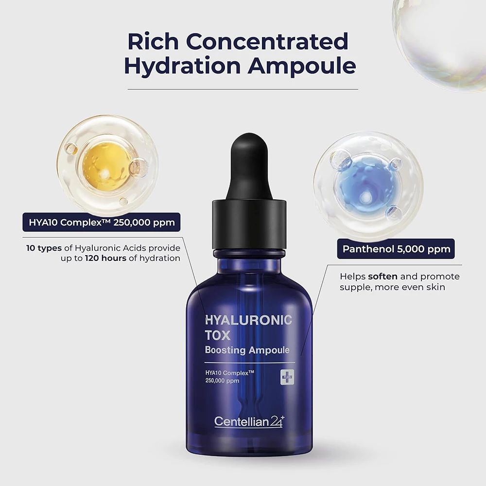 CENTELLIAN24 Hyaluronic Tox Boosting Ampoule – sérum visage hydratant intensif