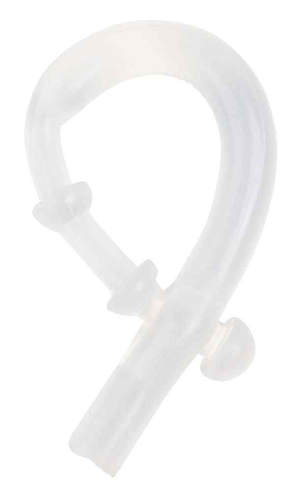Bague pour pénis réglable en matériau transparent, courbée.