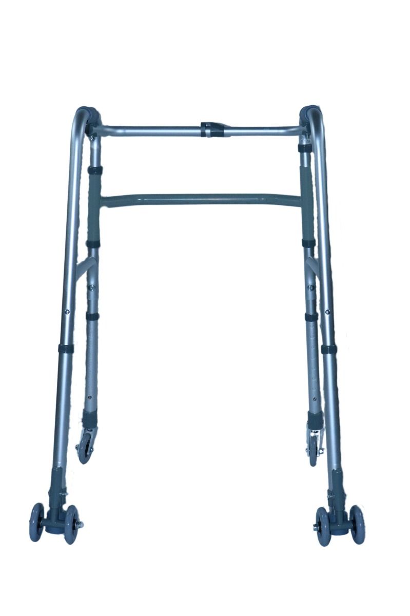 Ausilium Opvouwbare Rollator met 4 Wielen van Aluminium - Dubbele Achterwielen en Zwenkende Voorwiel