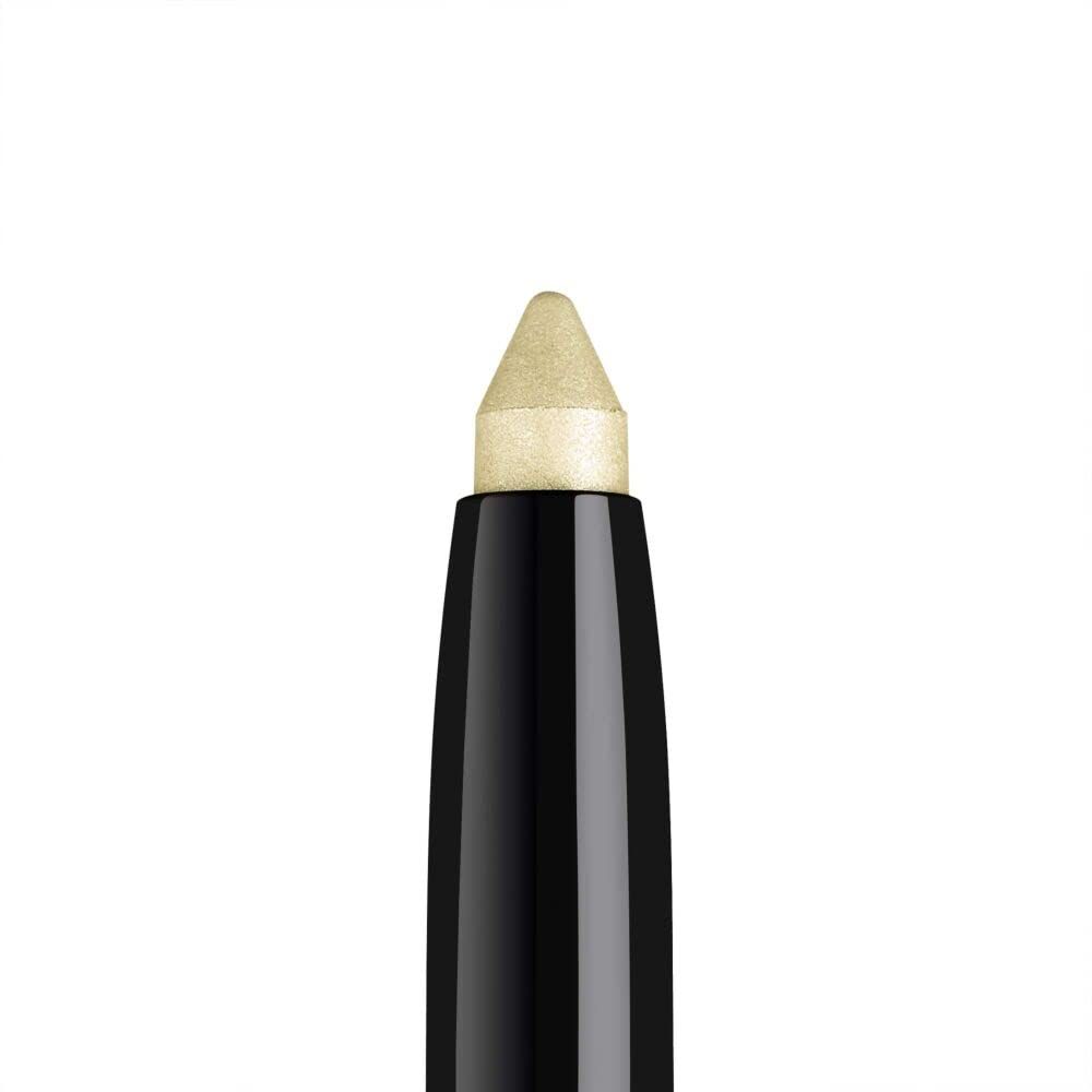 Close-up van de punt van een ARTDECO High Performance Eyeshadow Stylo in lichtgeel.