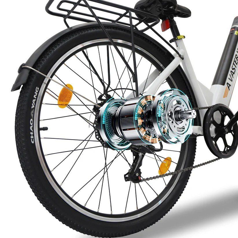 AVDL A32 Vélo électrique urbain 26 pouces, batterie amovible 36 V 12,8 Ah