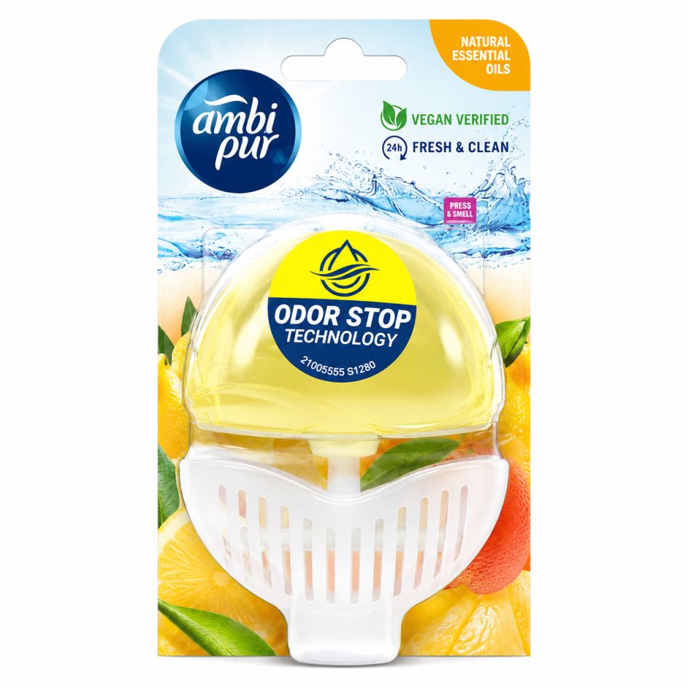 Ambi Pur - Kit Bloc WC 5-en-1 - Lemon & Mandarin