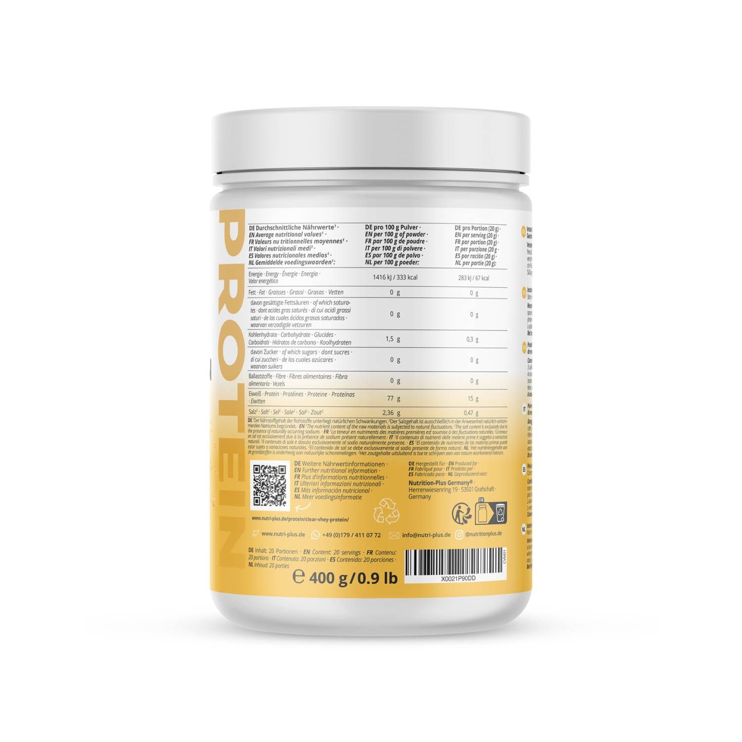 nutri+ Clear Vhey Protein poudre