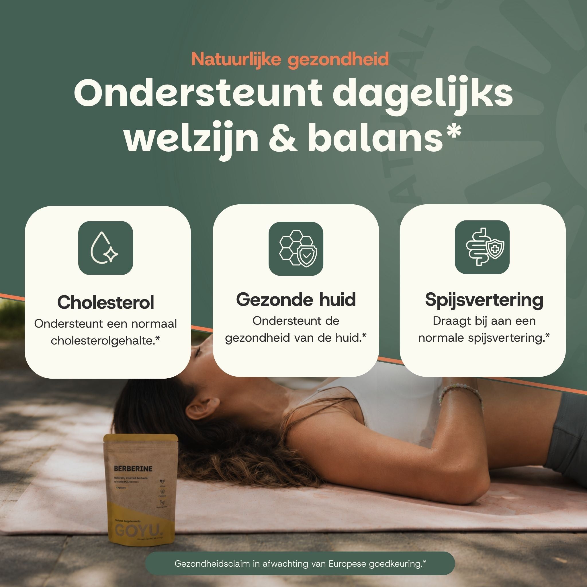 GOYU berberine: Duurzame verpakking, individueel getest, één ingrediënt, past door brievenbus.