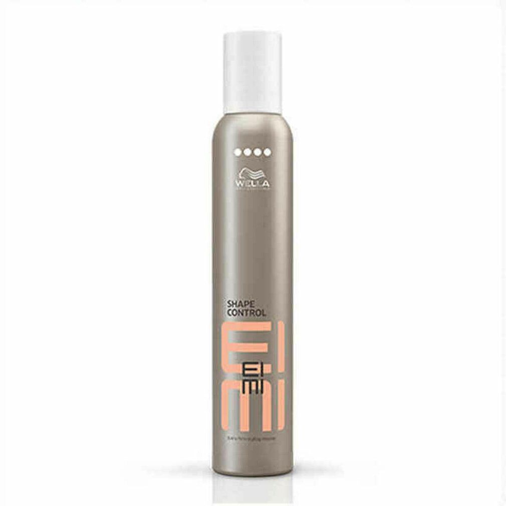 Wella Eimi Shape Control haarmousse, niveau 4. Grijze bus met witte dop.
