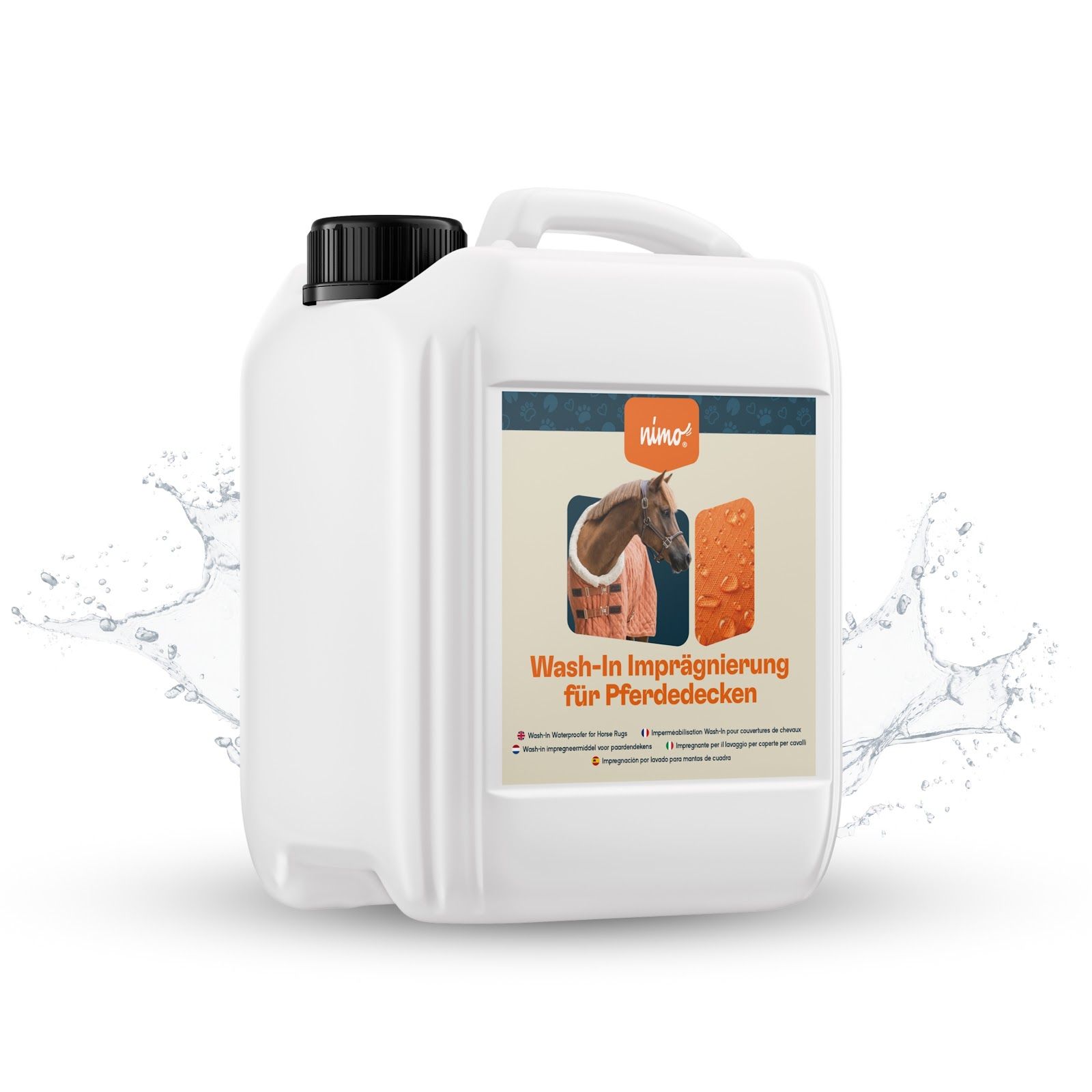 nimo® Imperméabilisation Wash-In pour couvertures de chevaux