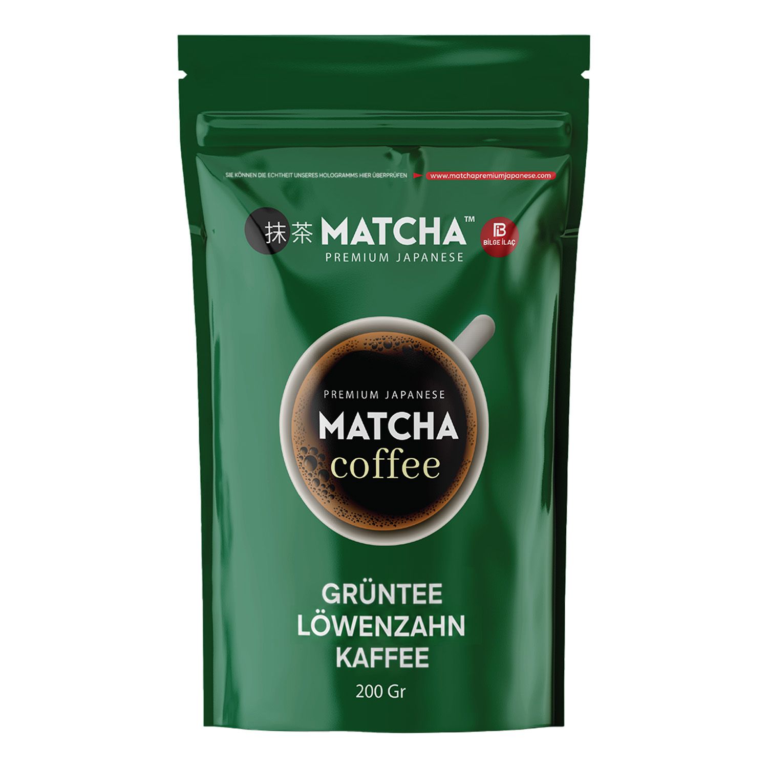 Bilge İlaç Premium Matcha Koffie met groene thee en paardenbloem