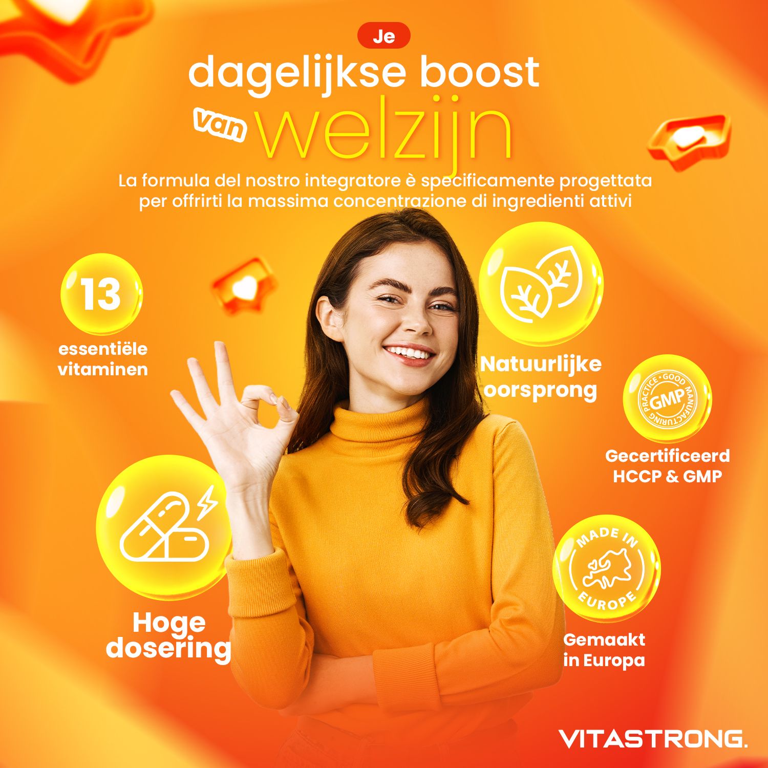 Vitastrong Multivitamine & Magnesium 5-in-1 – energie en optimale opname
