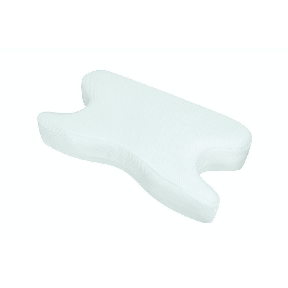 Oreiller ergonomique bleu clair. Forme papillon, pour utilisateurs PPC/CPAP.