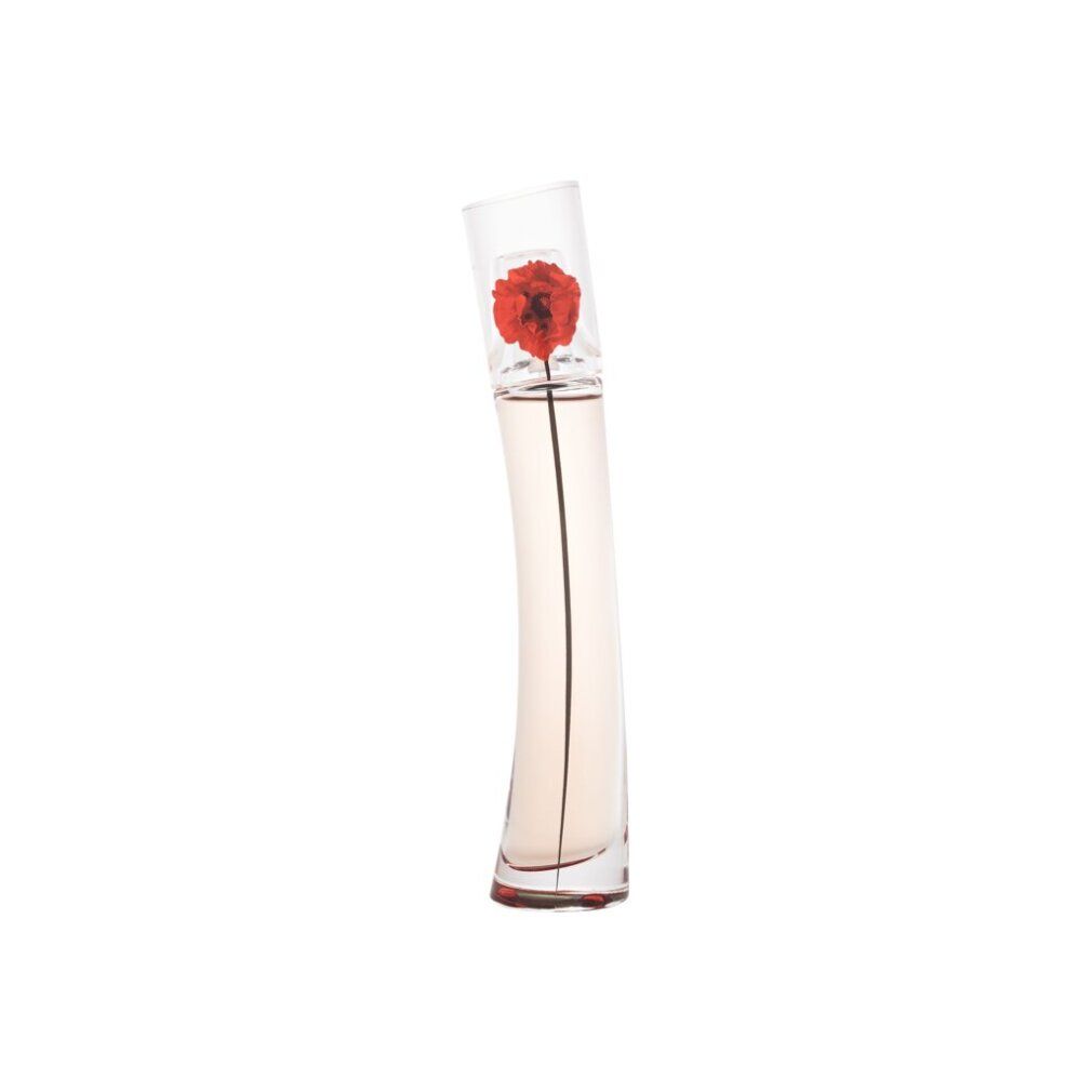 Flacon Kenzo Flower By Kenzo L'Absolue Eau de Parfum avec une fleur rouge dans le bouchon.