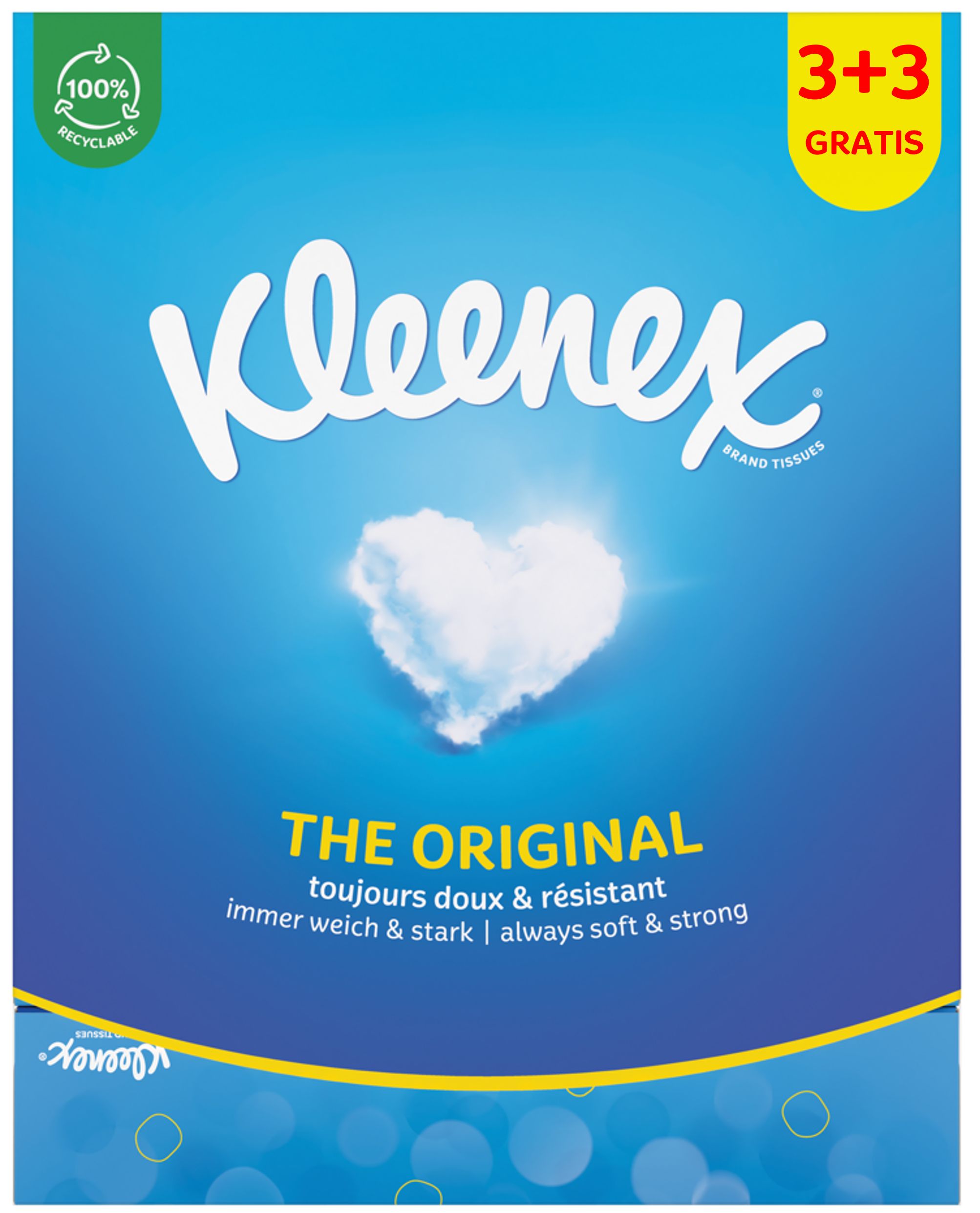 Kleenex® The Original tissues, 4 x 72 stuks (3+3 gratis), FSC-gecertificeerd